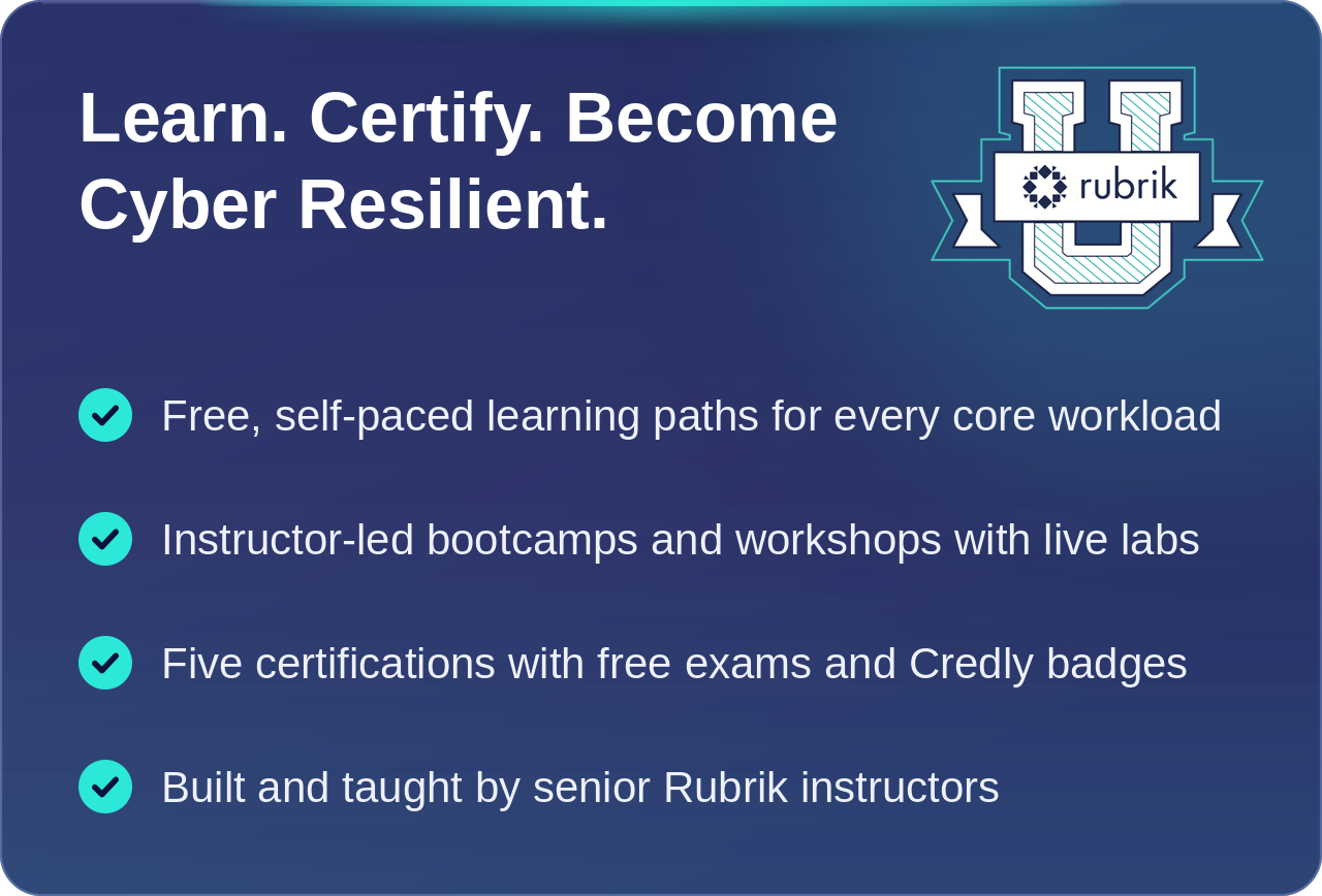 Rubrik Training